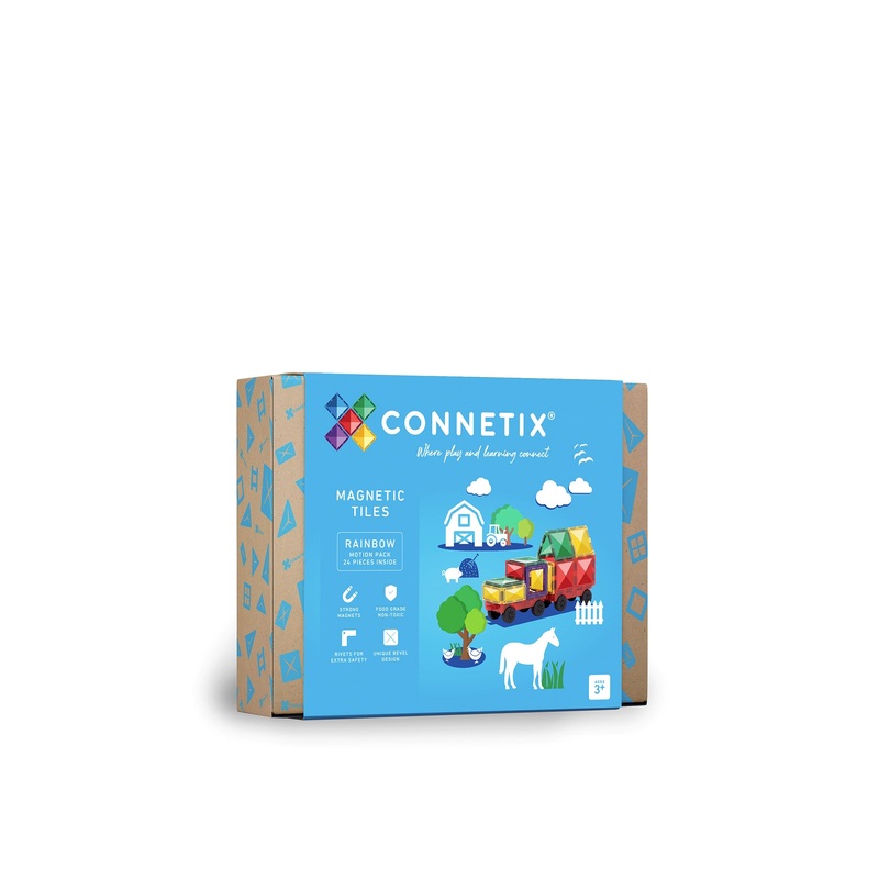 Rainbow Motion Magnetic Tile Set 24-Piece