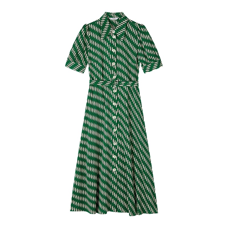 Valerie Modernist Print Shirt Dress
