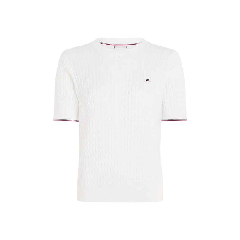 Cable Knit Short Sleeve Jumper