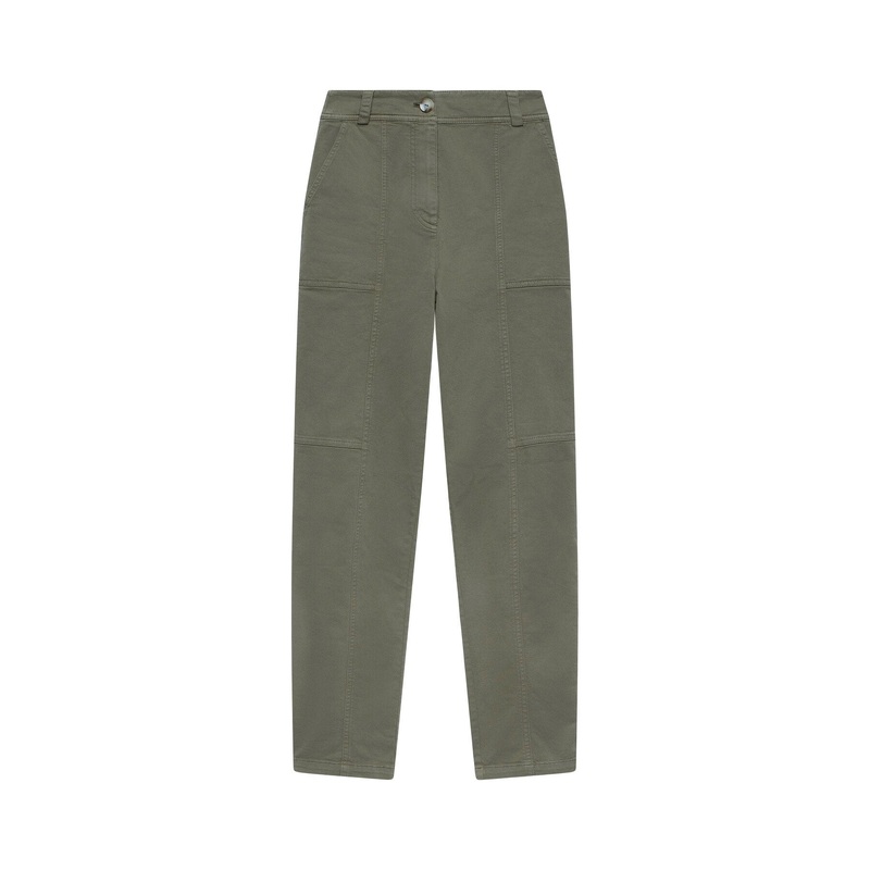 Cotton Blend Tapered Chinos