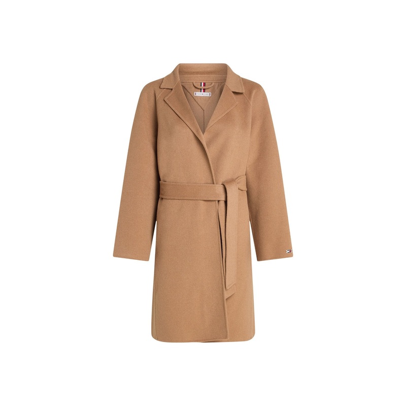 Double Faced Wool Rich Belted Coat