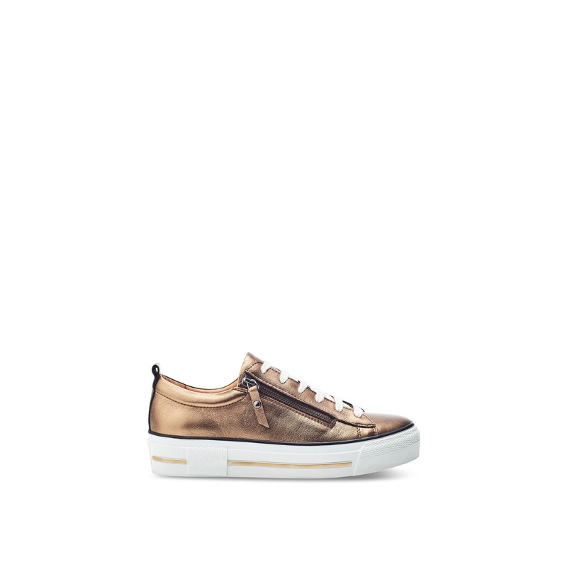 Filician Metallic Leather Trainers