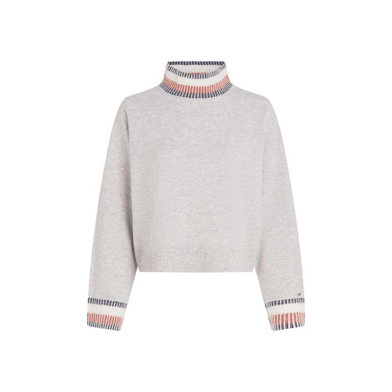 Mock Turtleneck Jumper with Cashmere