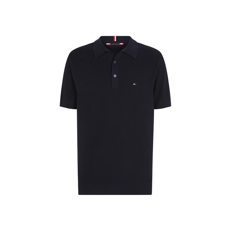 Oval Waffle Knit Regular Fit Polo