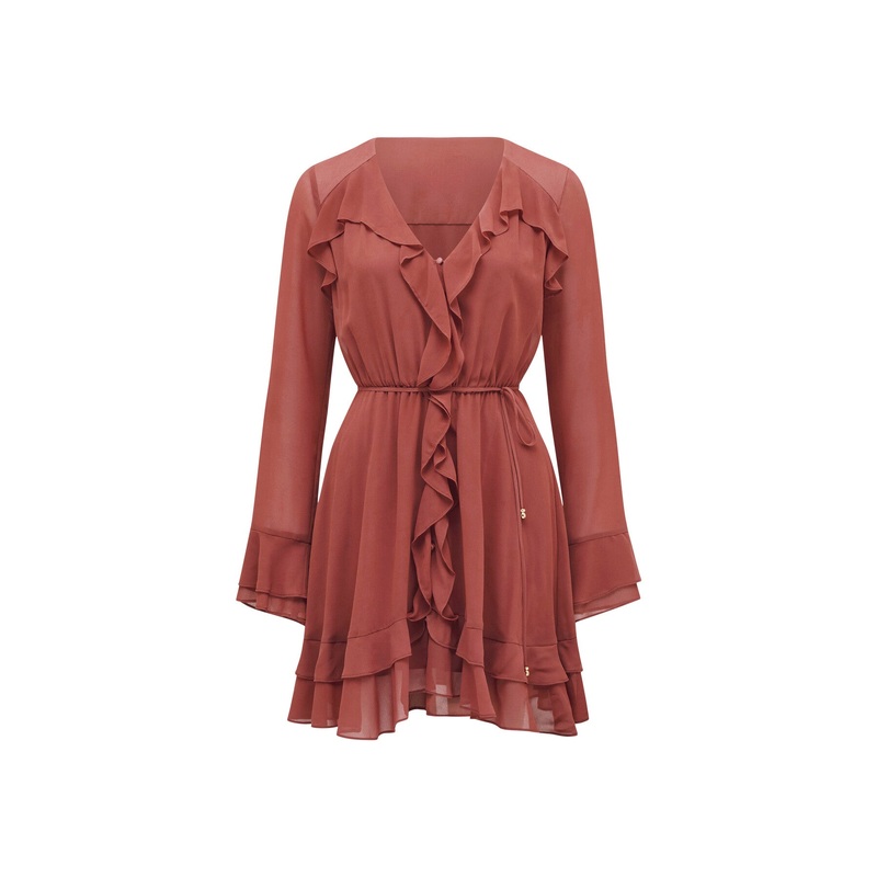 Piper Ruffle Long Sleeves Mini Dress