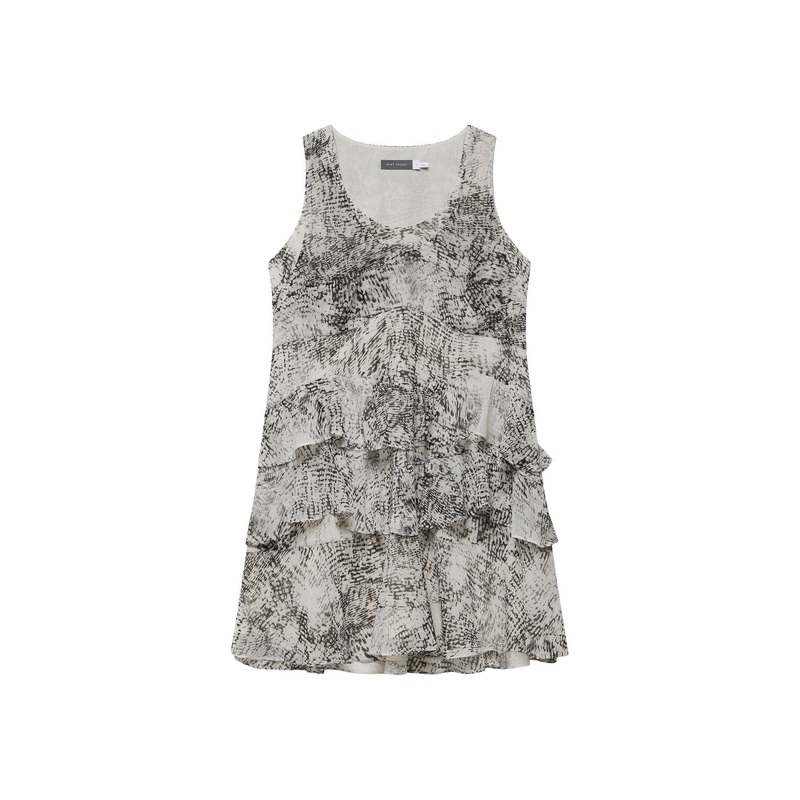 Snake Print Ruffle Mini Dress