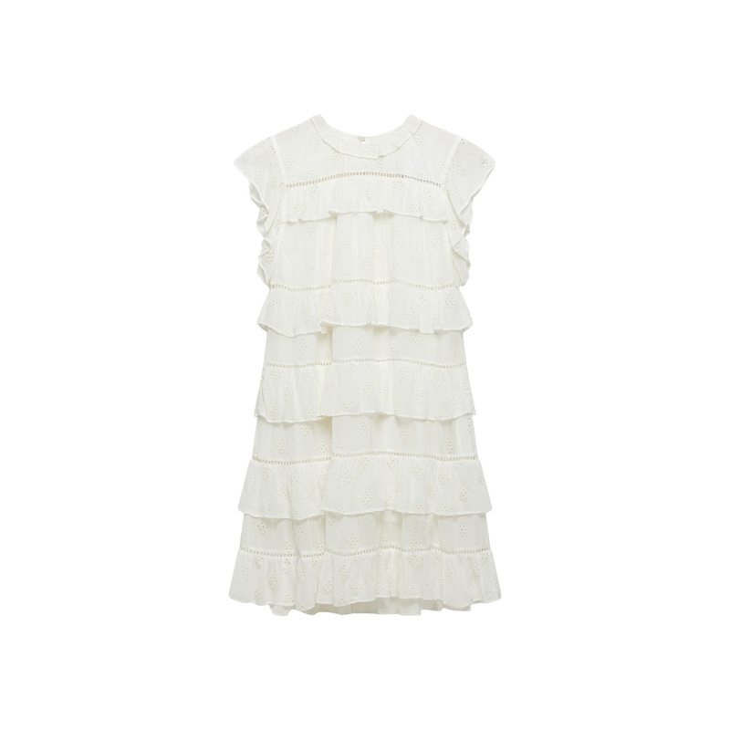 White Floral Broderie Mini Dress