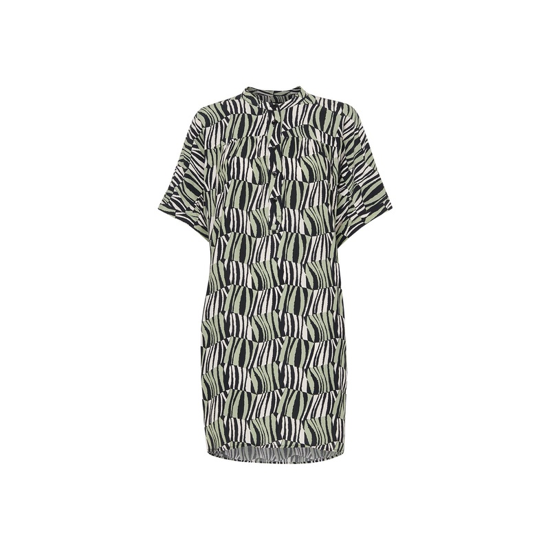 Checkerboard Tiger Print Dress