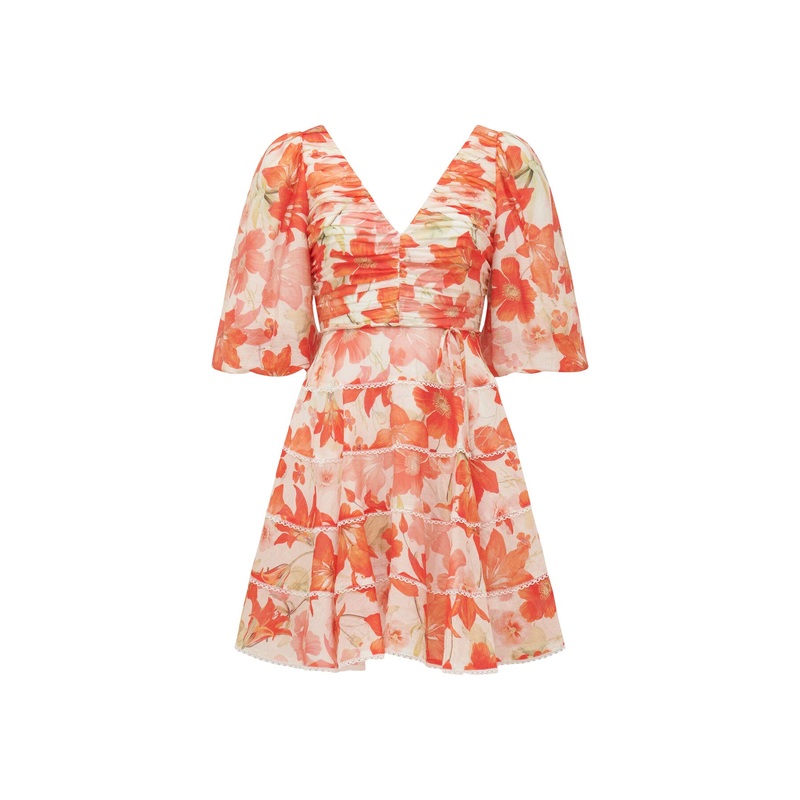 Cindy Tiered Floral Skater Dress