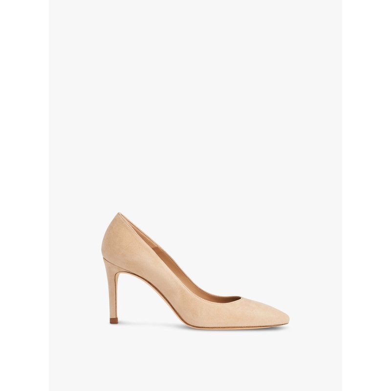 Floret Beige Suede Pointed Toe Courts