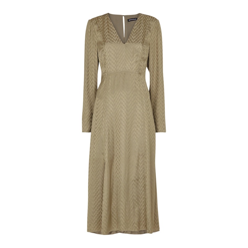 Jacquard Zig Zag Print Dress