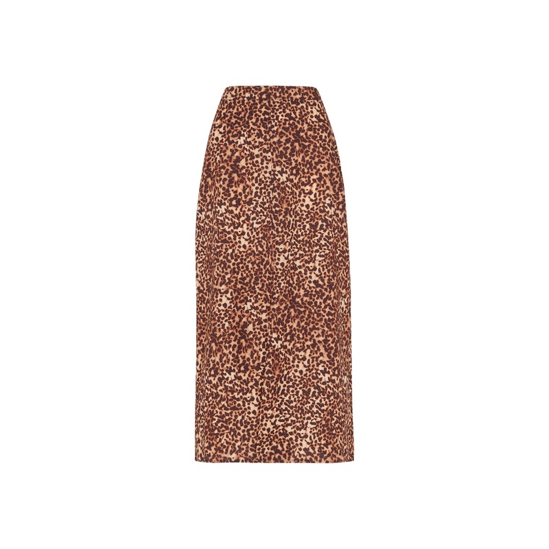 Marble Spot Front Split Skirt