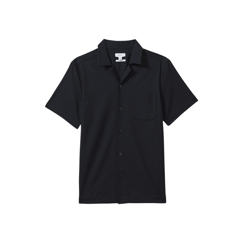 Nitus Herringbone Cuban Collar Shirt