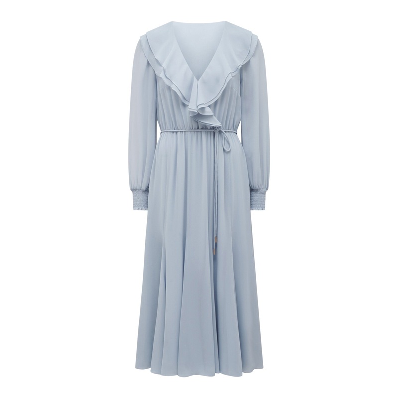 Orla Ruffle Godet Midi Dress