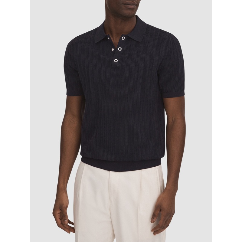 Pascoe Textured Modal Blend Polo Shirt