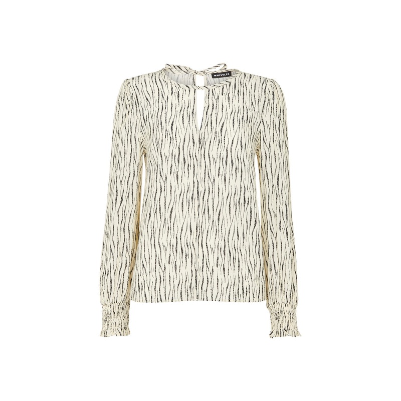 Shibori Stripe Detail Blouse