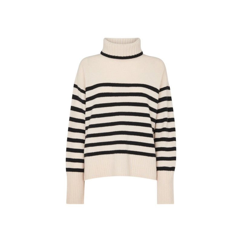 Stripe Wool Roll Neck