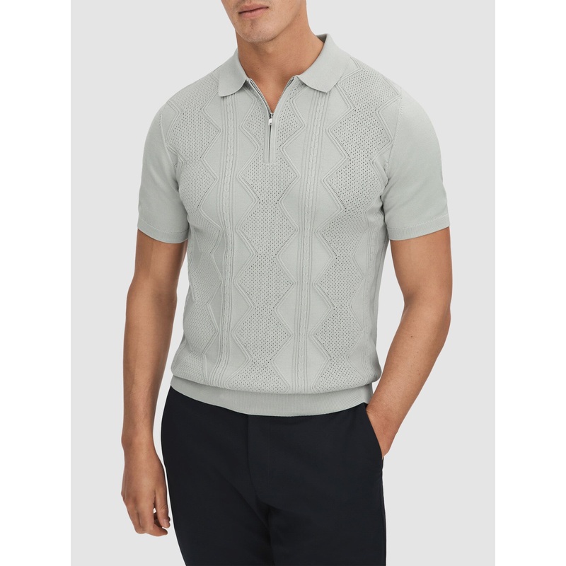 Tropic Cotton Half-Zip Polo Shirt