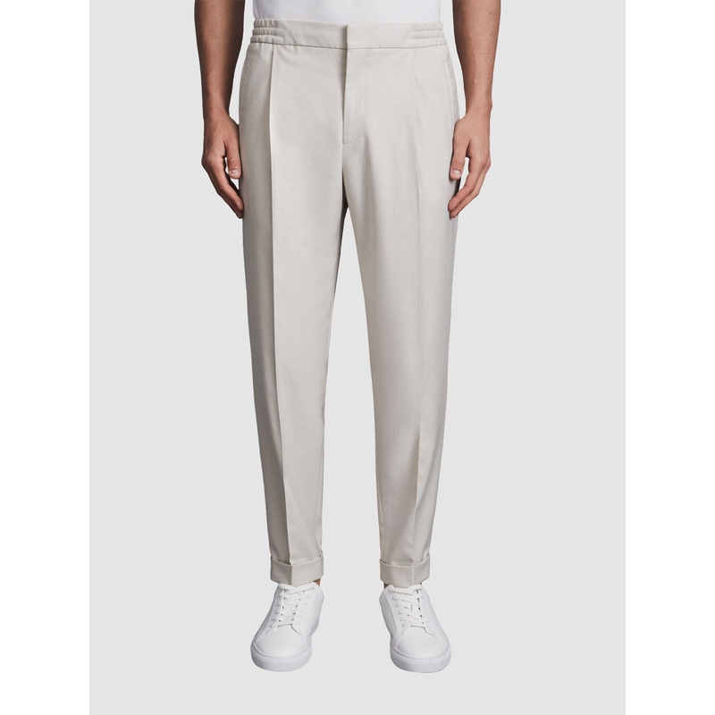 Brighton Relaxed Drawstring Trousers With Turn-Ups