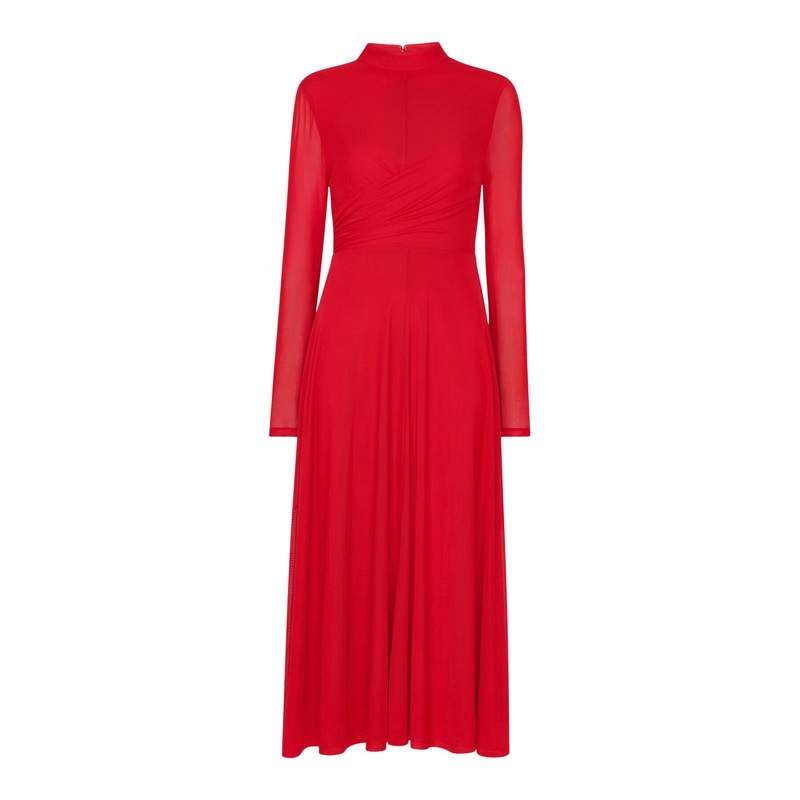 Arabella Ruched Mesh Dress