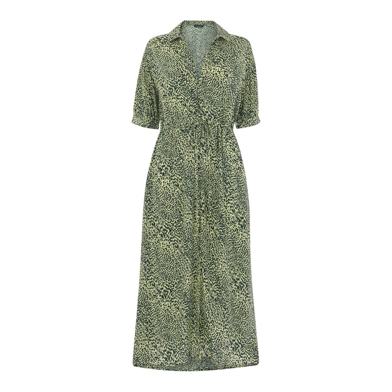 Diagonal Leopard Print Dress