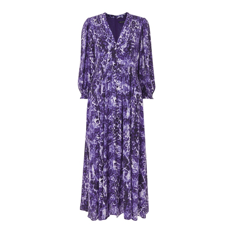 Glossy Leopard Midi Dress