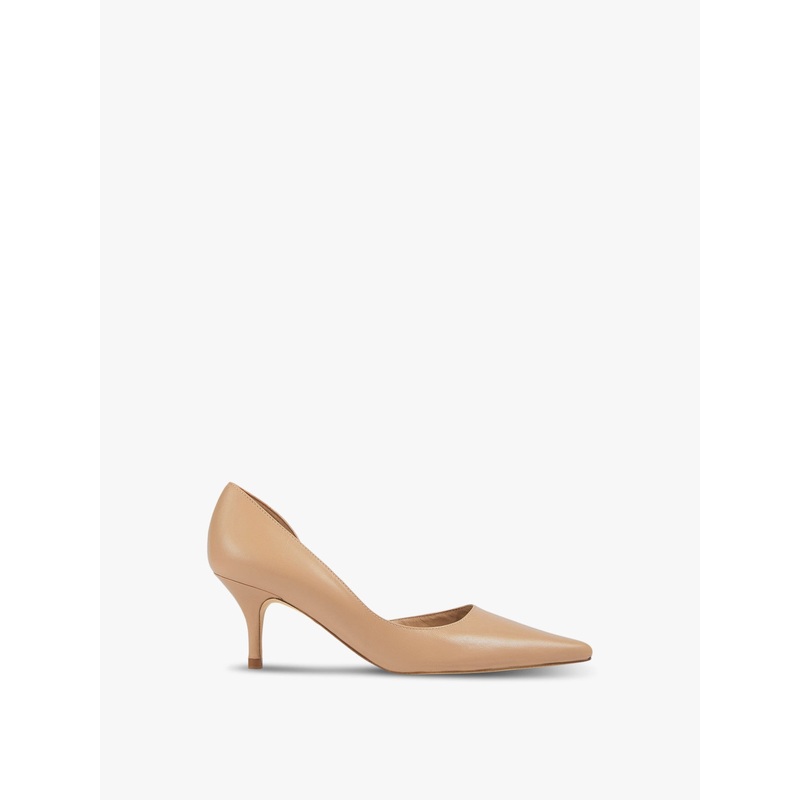 Hazel Beige Leather D'orsay Courts