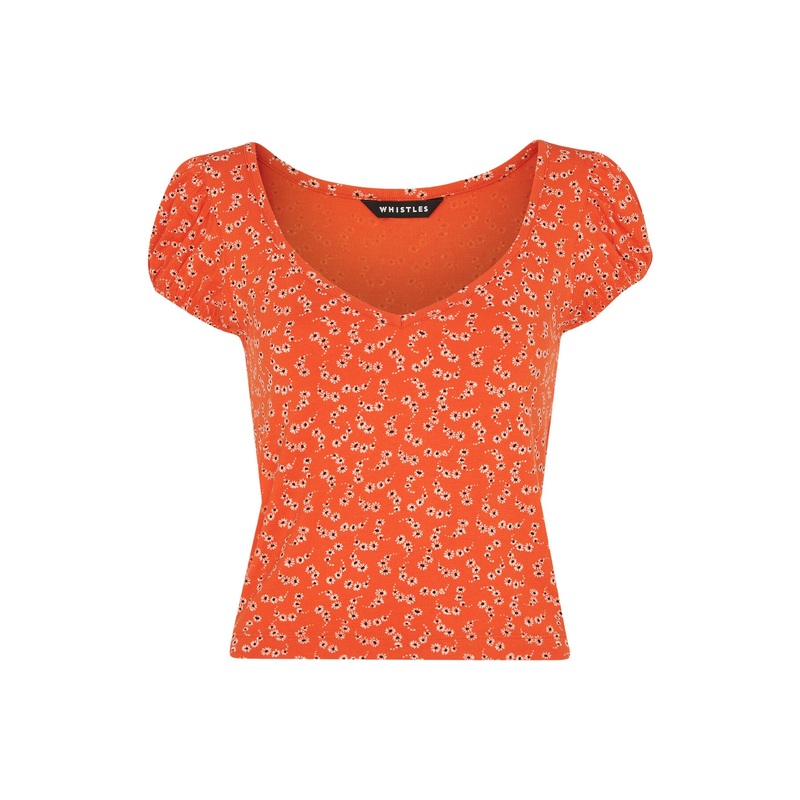 Micro Floral Sweetheart Top