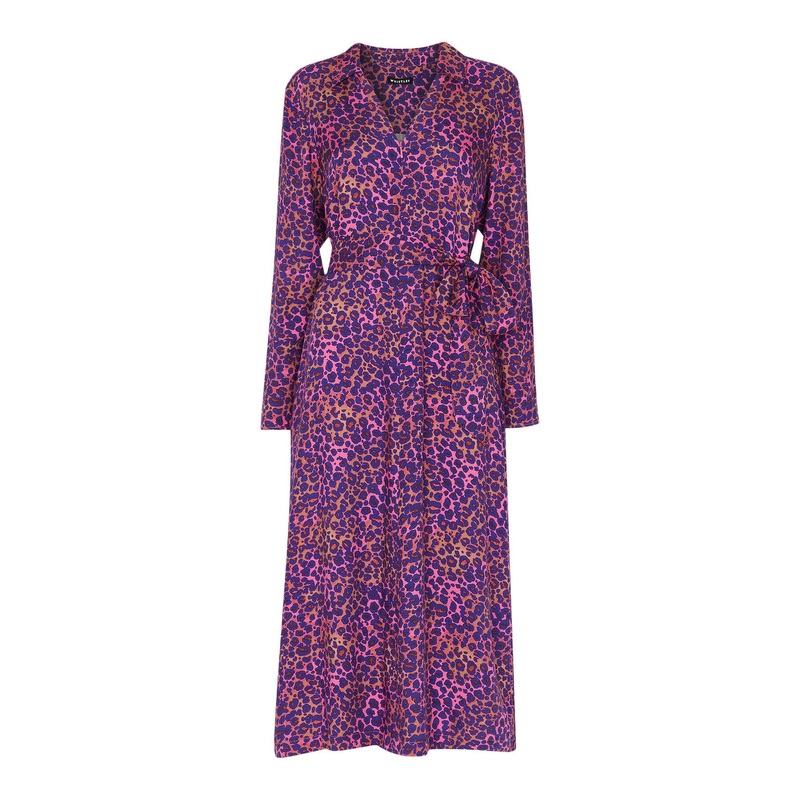 Mottled Leopard Midi Dress