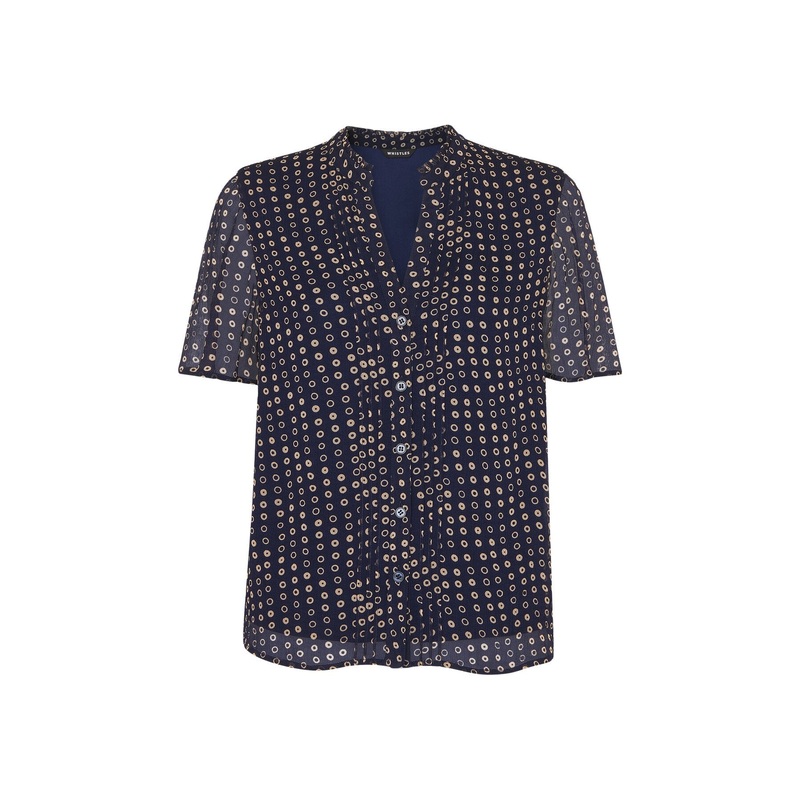 Spotted Hoop Frill Blouse