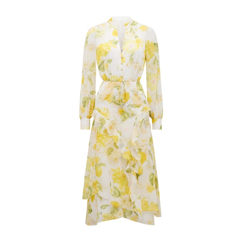 Sutton Ruffle Hem Midi Dress