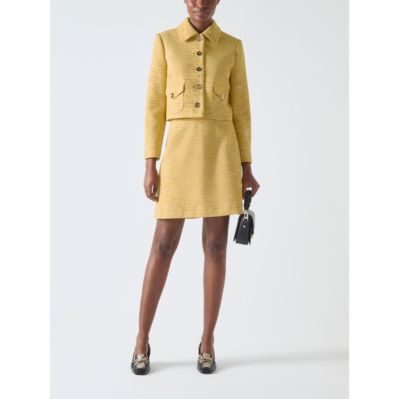 Varley Cotton Blend Tweed Jacket With Pocket D