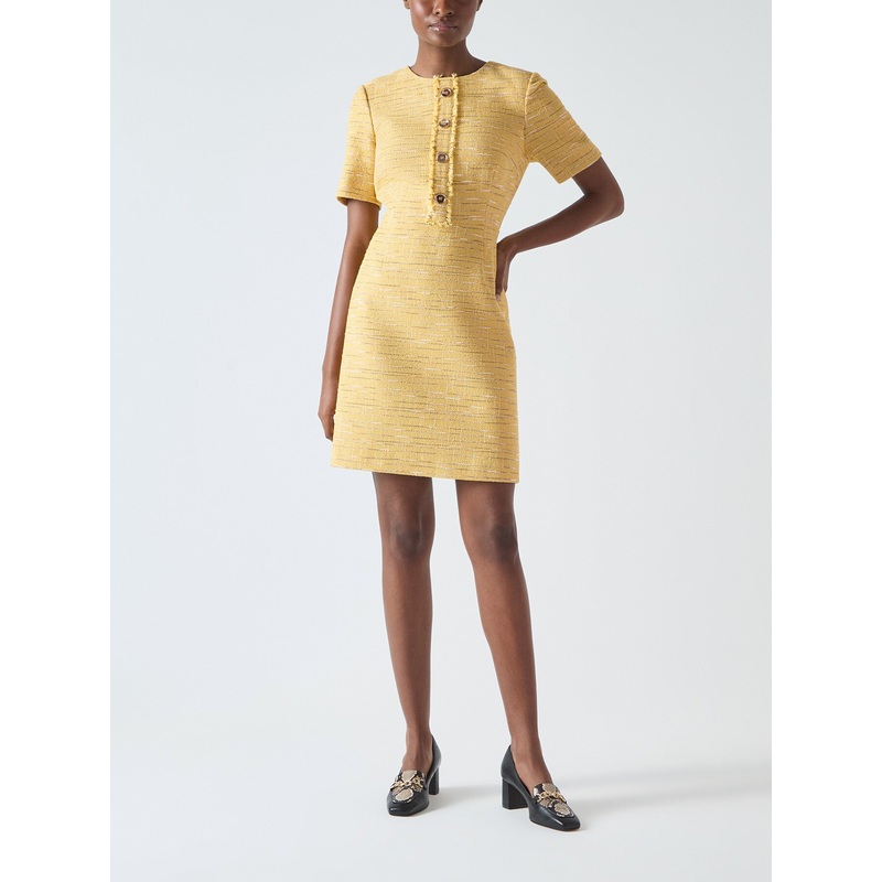 Varley Cotton Blend Tweed Mini Dress With Butt