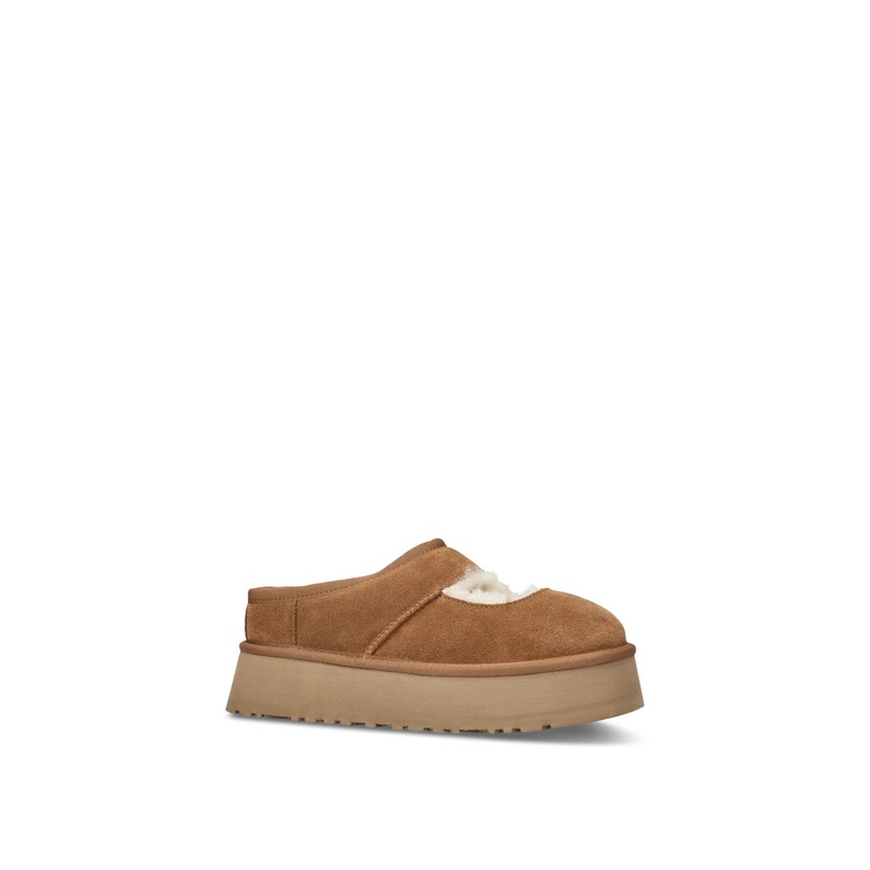 Womens Bea Mary Jane Suede Flatform Chestnut