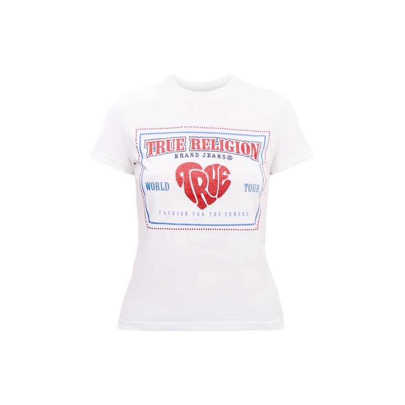 Crystal TR Logo Crew Neck Tee