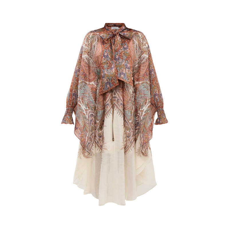 Rhiannon Tie Neck Midi Dress