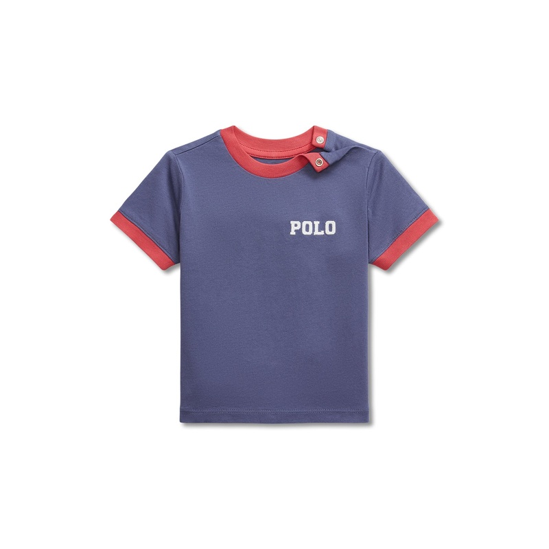 Ringer Knit Blue T-Shirt