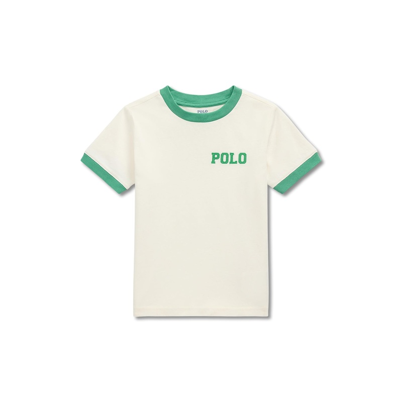 Ringer Knit White T-Shirt