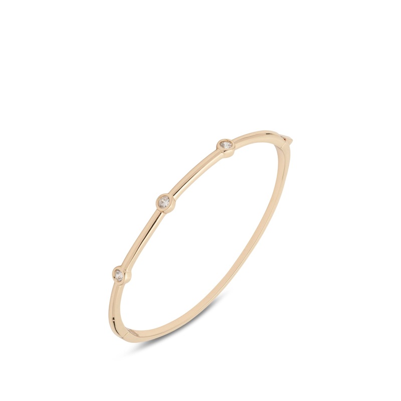 Silver Tone Hinge Bangle