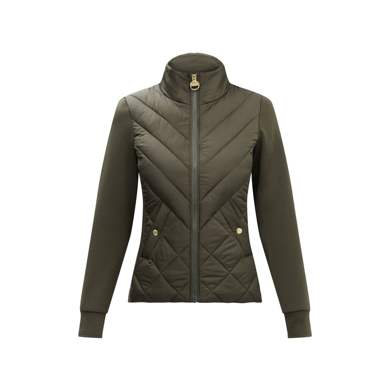Womens Barbour International Natalia Quilted SweatSHIRT