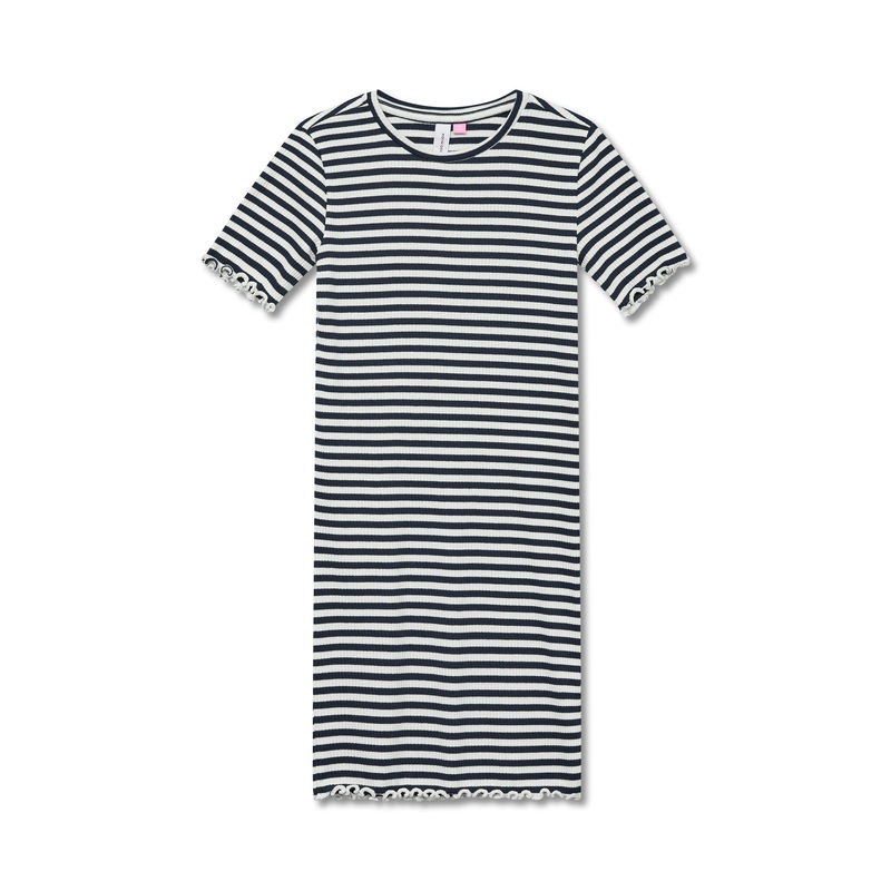 Short Sleeve Striped Dress