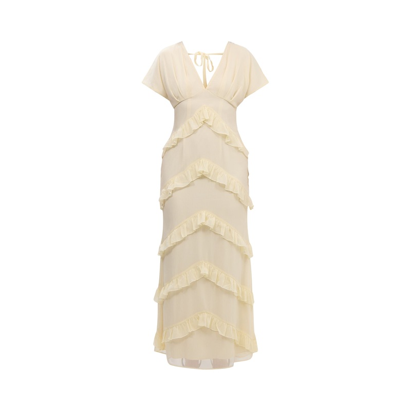 Tamsin Ruffle Chiffon Dress