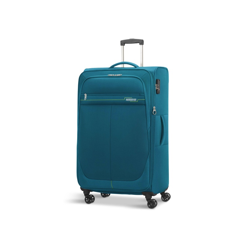 American Tourister Deep Dive Large 80cm Suitcase Teal Lime