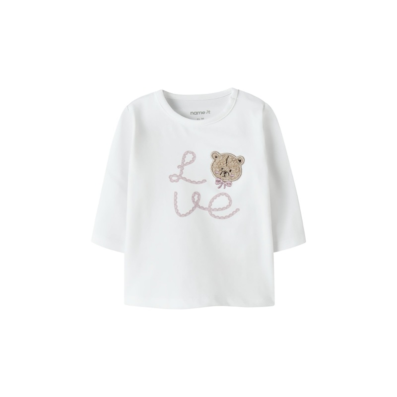Baby Frissy Long-Sleeve Top White