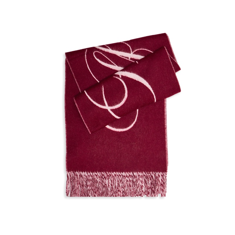 Script Logo Scarf Burgundy