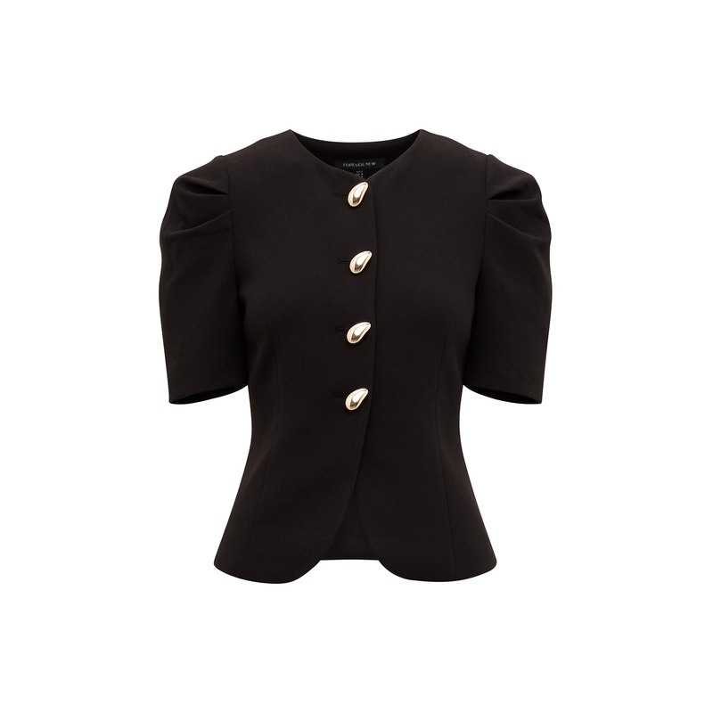 Tamara Short Sleeve Top Black