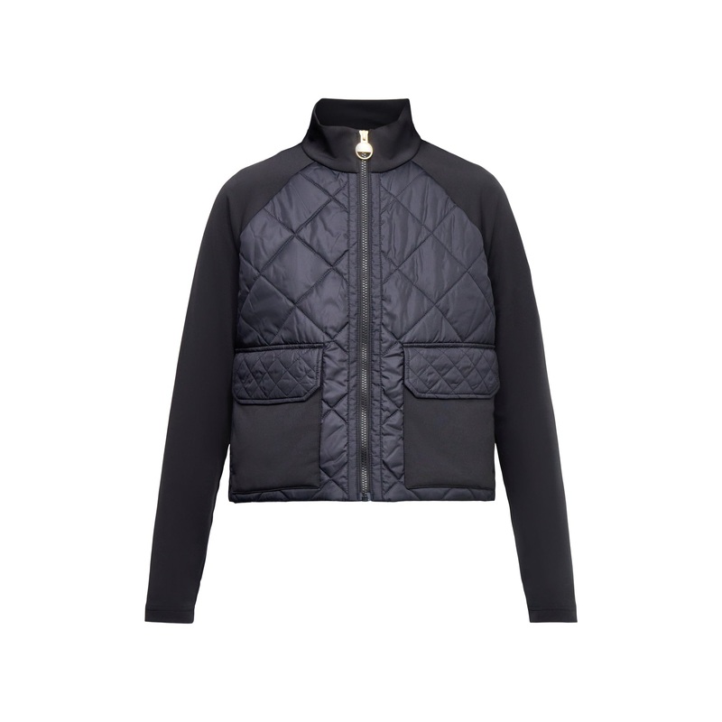 Womens Barbour International Ebony Quilted Sweatshirt