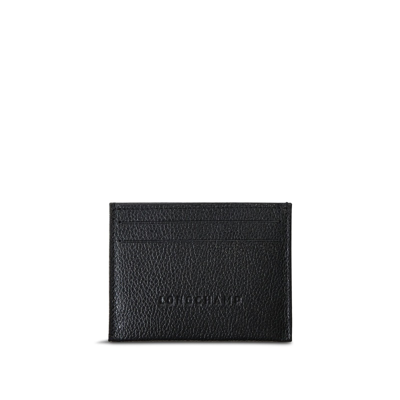 Le Foulonne Card Holder Black Leather