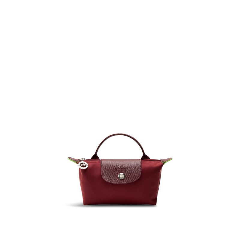 Le Pliage Green Pouch Pomegranate Recycled Canvas