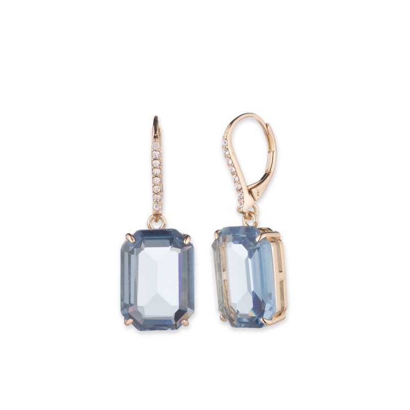 Pe Stone Drop Gld/Lt Sapp Earrings